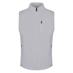 Men's Fleece Vest, Gray. Front view.