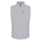 Men's Fleece Vest, Gray. Front view.