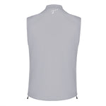 Men's Fleece Vest, Gray. Back view.