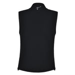Men's Fleece Vest, Black. Back view.
