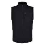 Men's Fleece Vest, Black. Front view.