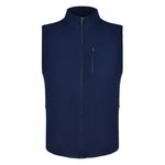 Men's Fleece Vest, Navy. Front view.