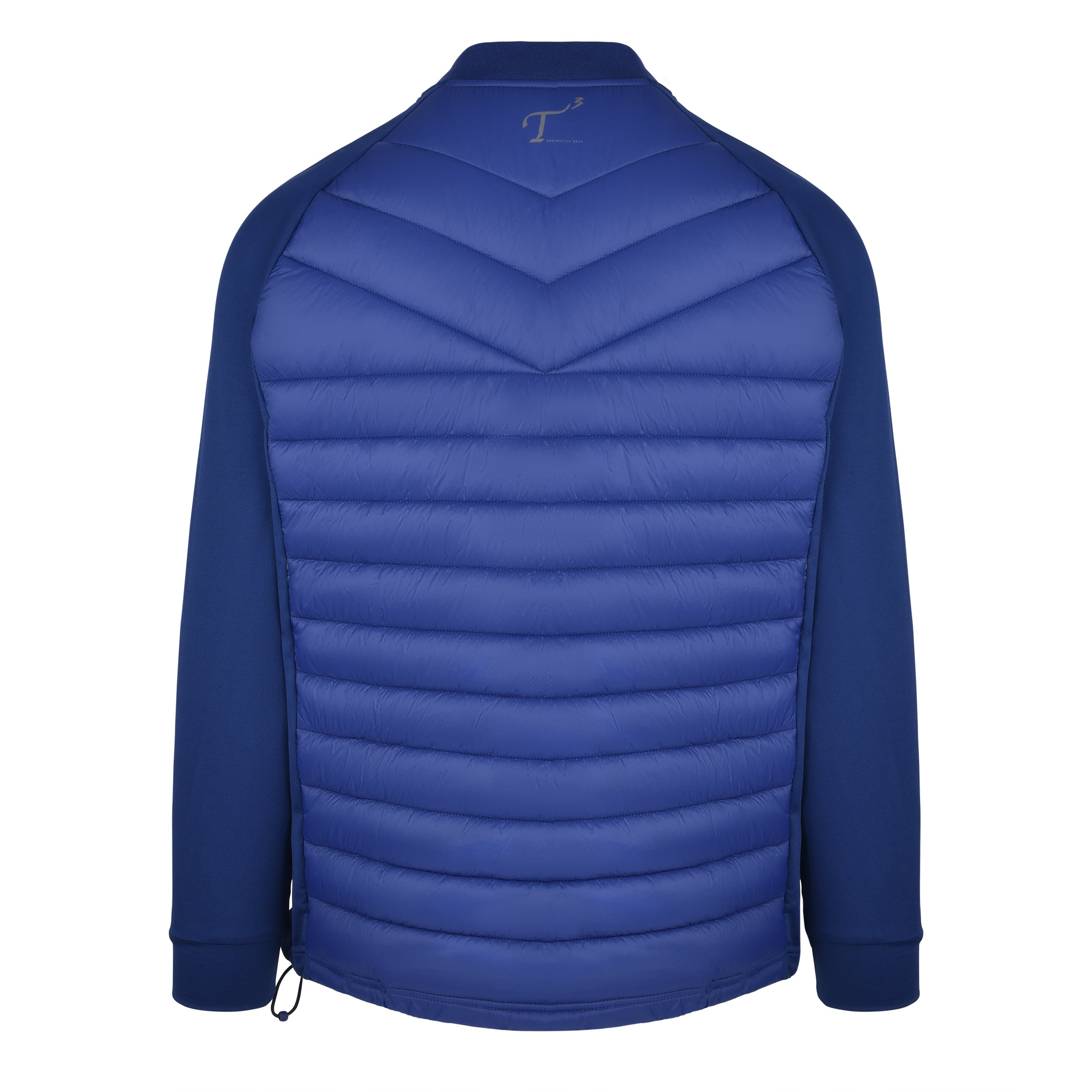 Men's Thinsulate Hybrid Long Sleeve Jacket, Navy. Back view.