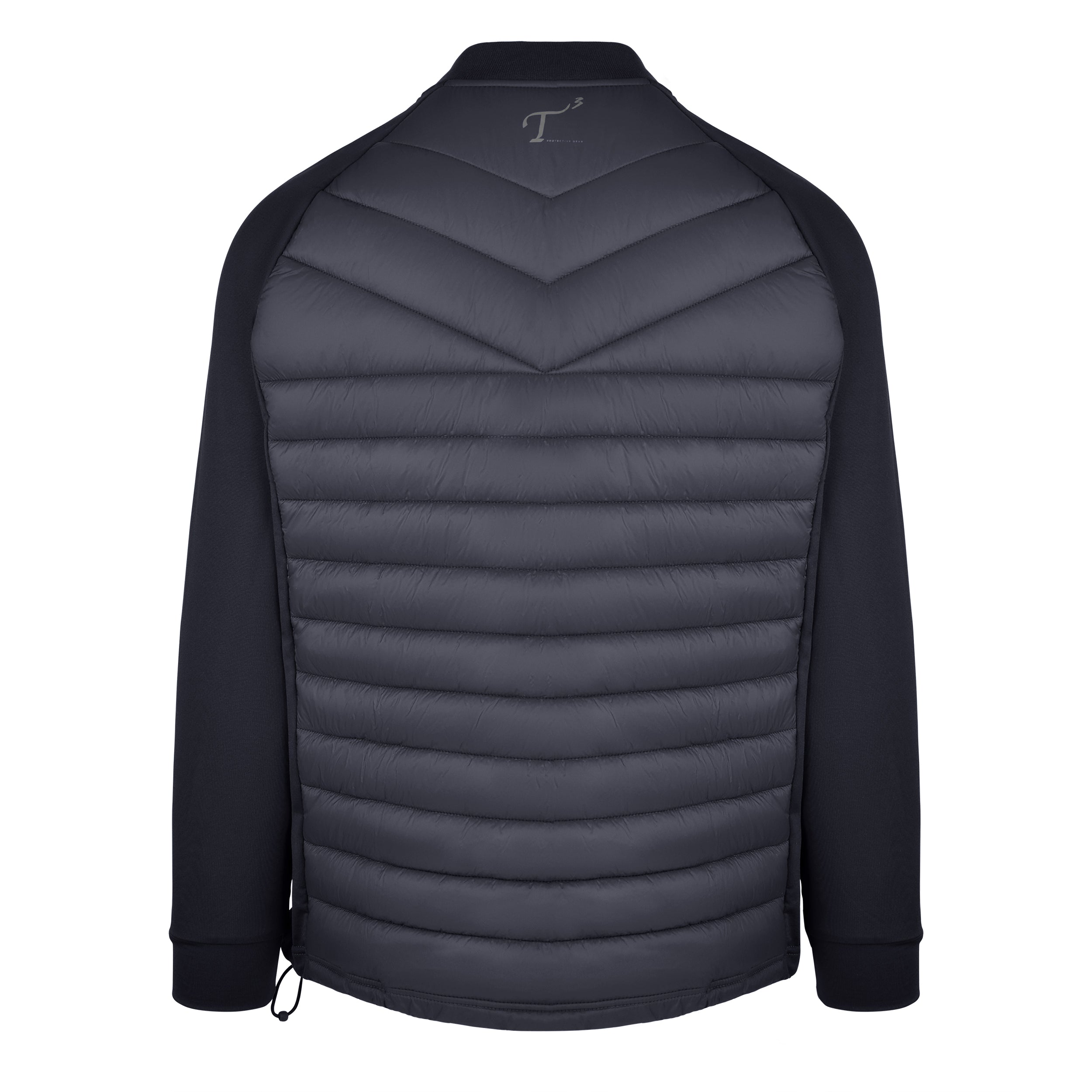 Men's Thinsulate Hybrid Long Sleeve Jacket, Black. Back view.