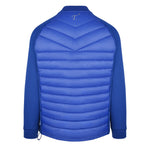 Men's Thinsulate Hybrid Long Sleeve Jacket, Blue. Back view.
