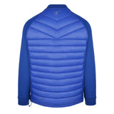 Men's Thinsulate Hybrid Long Sleeve Jacket, Blue. Back view.