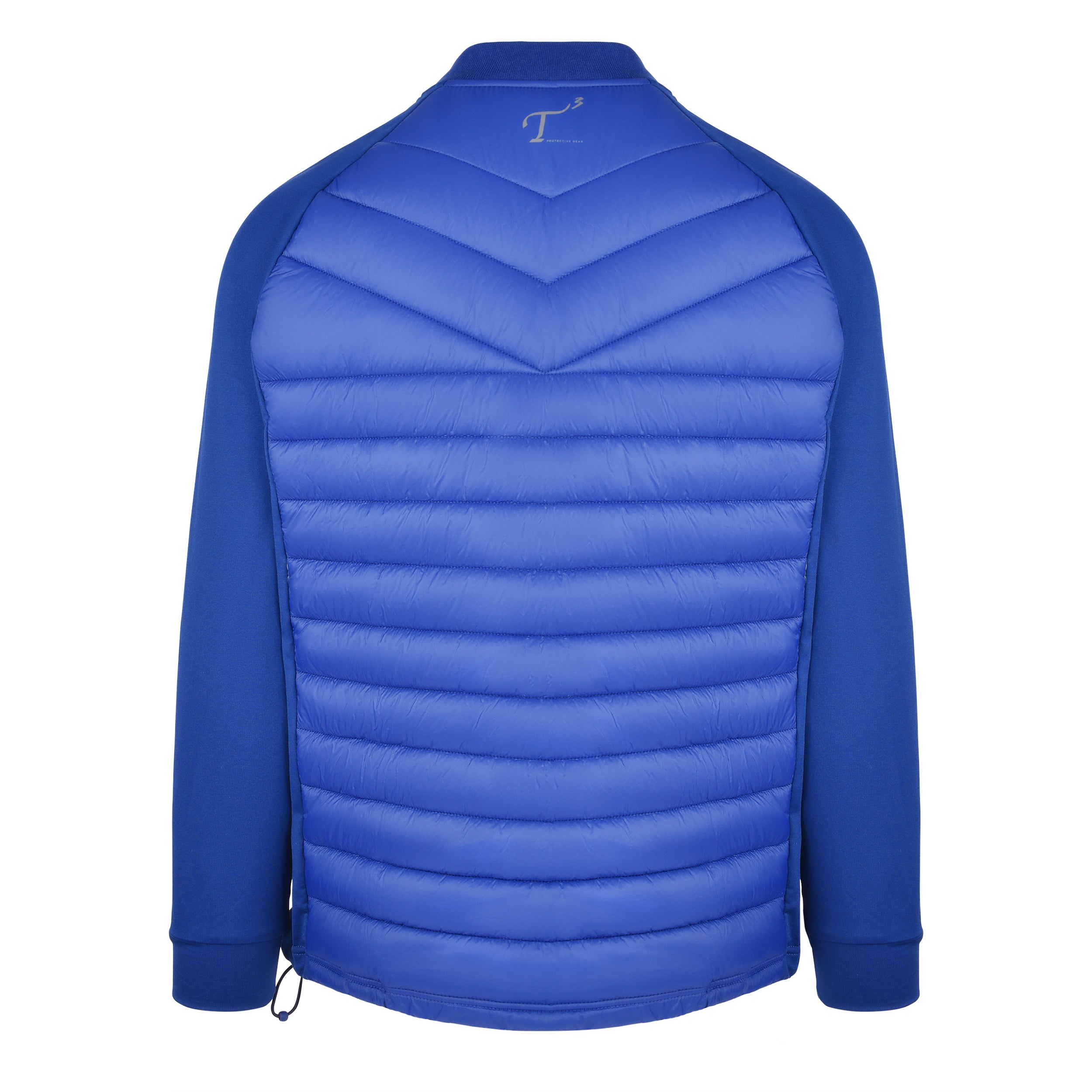Men's Thinsulate Hybrid Long Sleeve Jacket, Blue. Back view.