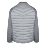 Men's Thinsulate Hybrid Long Sleeve Jacket, Gray. Back view.