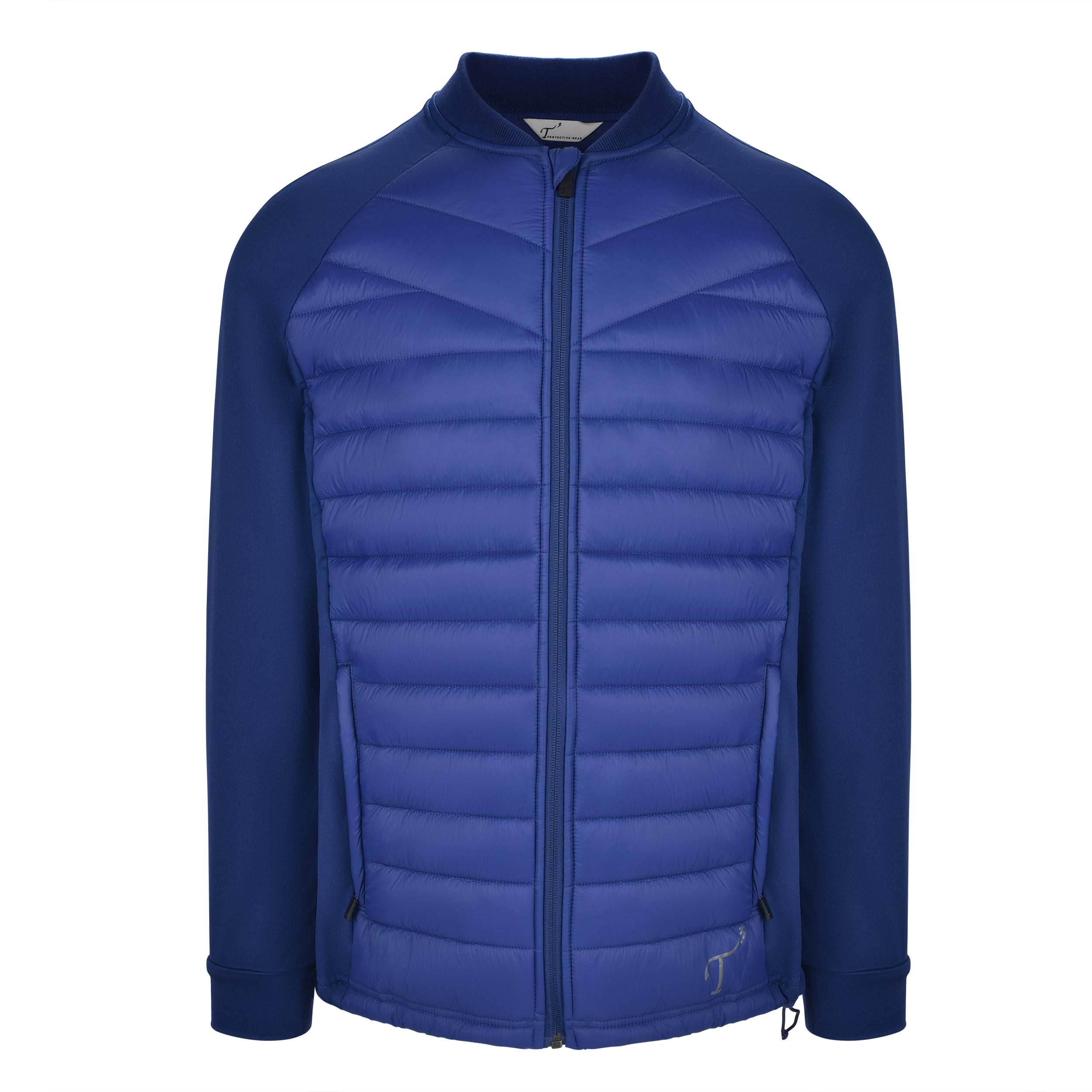 Men's Thinsulate Hybrid Long Sleeve Jacket, Navy. Front view.