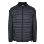 Men's Thinsulate Hybrid Long Sleeve Jacket, Black. Front view.