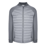 Men's Thinsulate Hybrid Long Sleeve Jacket, Gray. Front view.
