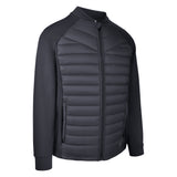 Men's Thinsulate Hybrid Long Sleeve Jacket, Black. 45 degree right view.
