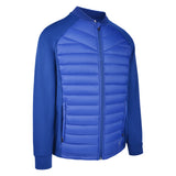 Men's Thinsulate Hybrid Long Sleeve Jacket, Blue. 45 degree right view.