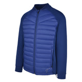 Men's Thinsulate Hybrid Long Sleeve Jacket, Navy. 45 degree left view.