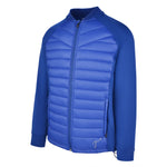 Men's Thinsulate Hybrid Long Sleeve Jacket, Blue. 45 degree left view.