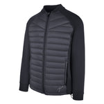 Men's Thinsulate Hybrid Long Sleeve Jacket, Black. 45 degree left view.