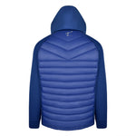 Men's Thinsulate Hybrid Hooded Long Sleeve Jacket, Navy. Back view.