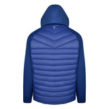 Men's Thinsulate Hybrid Hooded Long Sleeve Jacket, Navy. Back view.