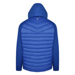 Men's Thinsulate Hybrid Hooded Long Sleeve Jacket, Blue. Back view.