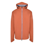 Men's Lightweight Wind Jacket with Hood, Burnt Orange, Front View