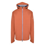 Men's Lightweight Wind Jacket with Hood, Burnt Orange, Front View
