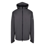 Men's Lightweight Wind Jacket with Hood, Black, Front View
