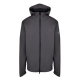 Men's Lightweight Wind Jacket with Hood, Black, Front View