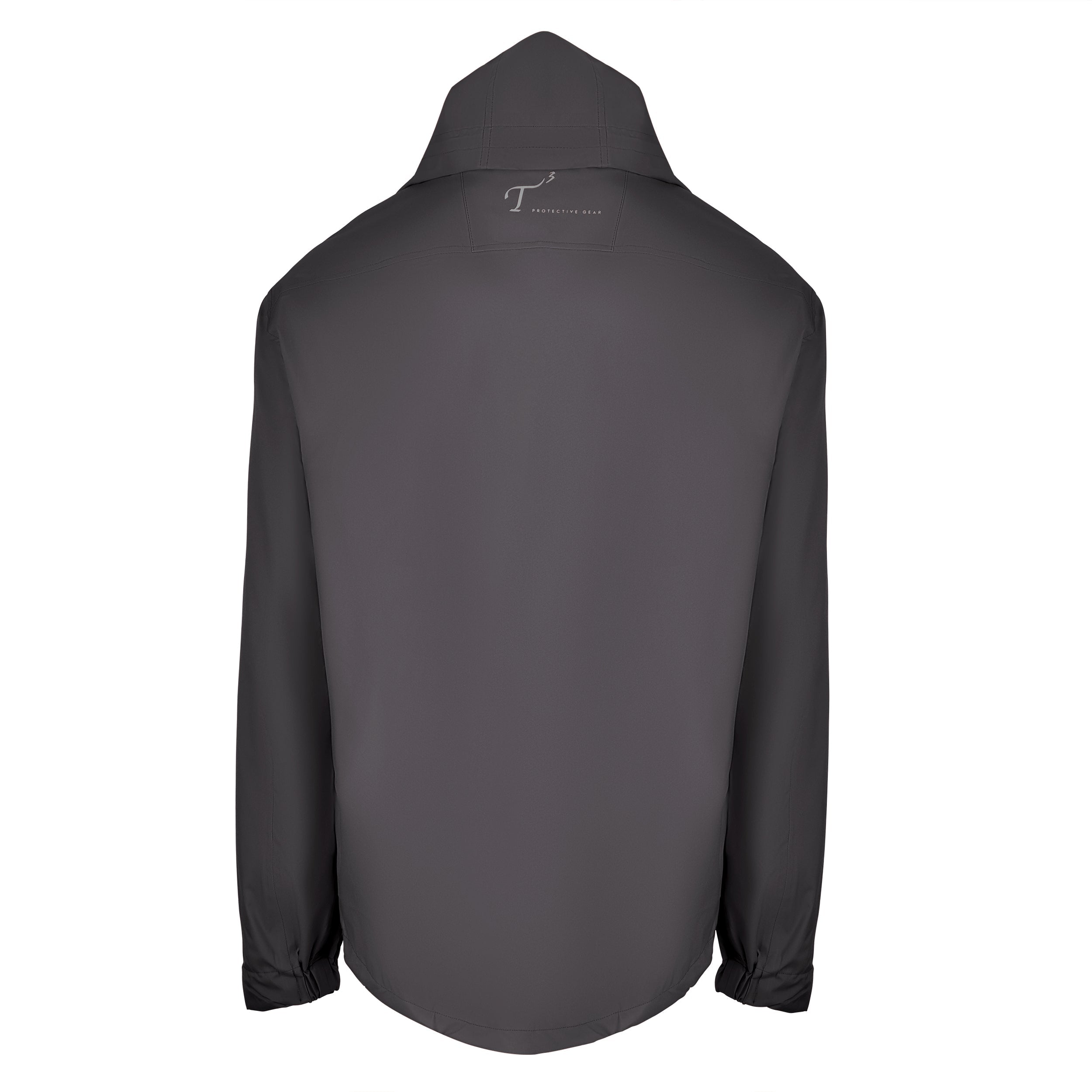 Men's Lightweight Wind Jacket with Hood, Black, Back View