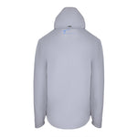 Men's Lightweight Wind Jacket with Hood, Gray, Back View
