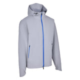 Men's Lightweight Wind Jacket with Hood, Gray, 45 Degree Right View