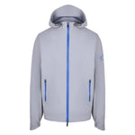 Men's Lightweight Wind Jacket with Hood, Gray, Front View