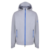 Men's Lightweight Wind Jacket with Hood, Gray, Front View