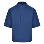 Men's Quarter-Zip Short Sleeve Rain Pullover, Navy. Front View.