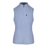 Women's Fleece Vest, Blue. Front view.