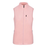 Women's Fleece Vest, Pink. Front view.