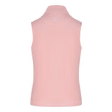 Women's Fleece Vest, Pink. Back view.