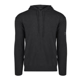 Men's Cashmere Hooded Sweater, Charcoal. Front view.