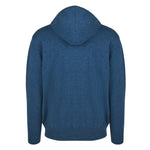 Men's Cashmere Hooded Sweater, Blue. Back view.