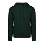Men's Cashmere Hooded Sweater, Green. Front view.