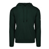 Men's Cashmere Hooded Sweater, Green. Front view.