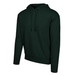 Men's Cashmere Hooded Sweater, Green. 45 degree left view.