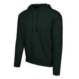 Men's Cashmere Hooded Sweater, Green. 45 degree left view.