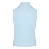 Women's Fleece Vest, Powder Blue. Back view.