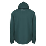 Men's Lightweight Wind Jacket with Hood, Forest Green. Back view.