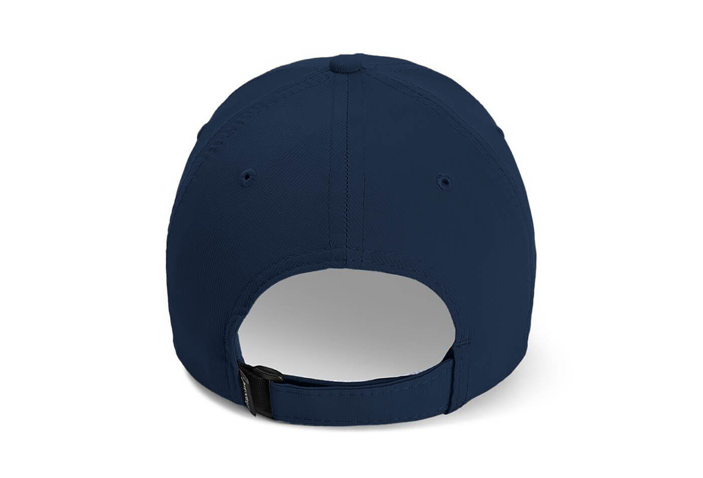 Back view of a men's lightweight performance ball cap in navy.