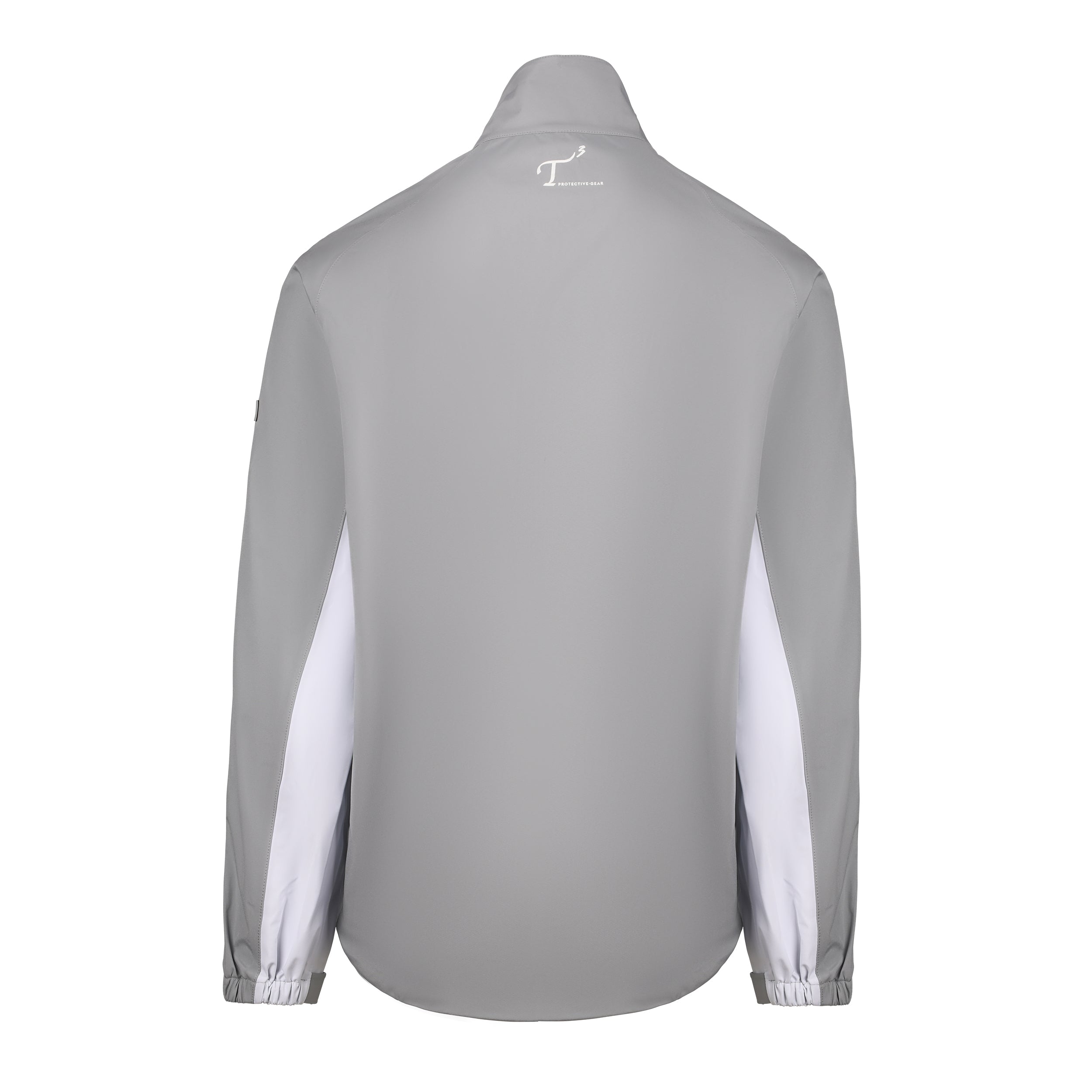 Men's 50 Denier, 180g Polyester Rain Jacket, Gray Back View