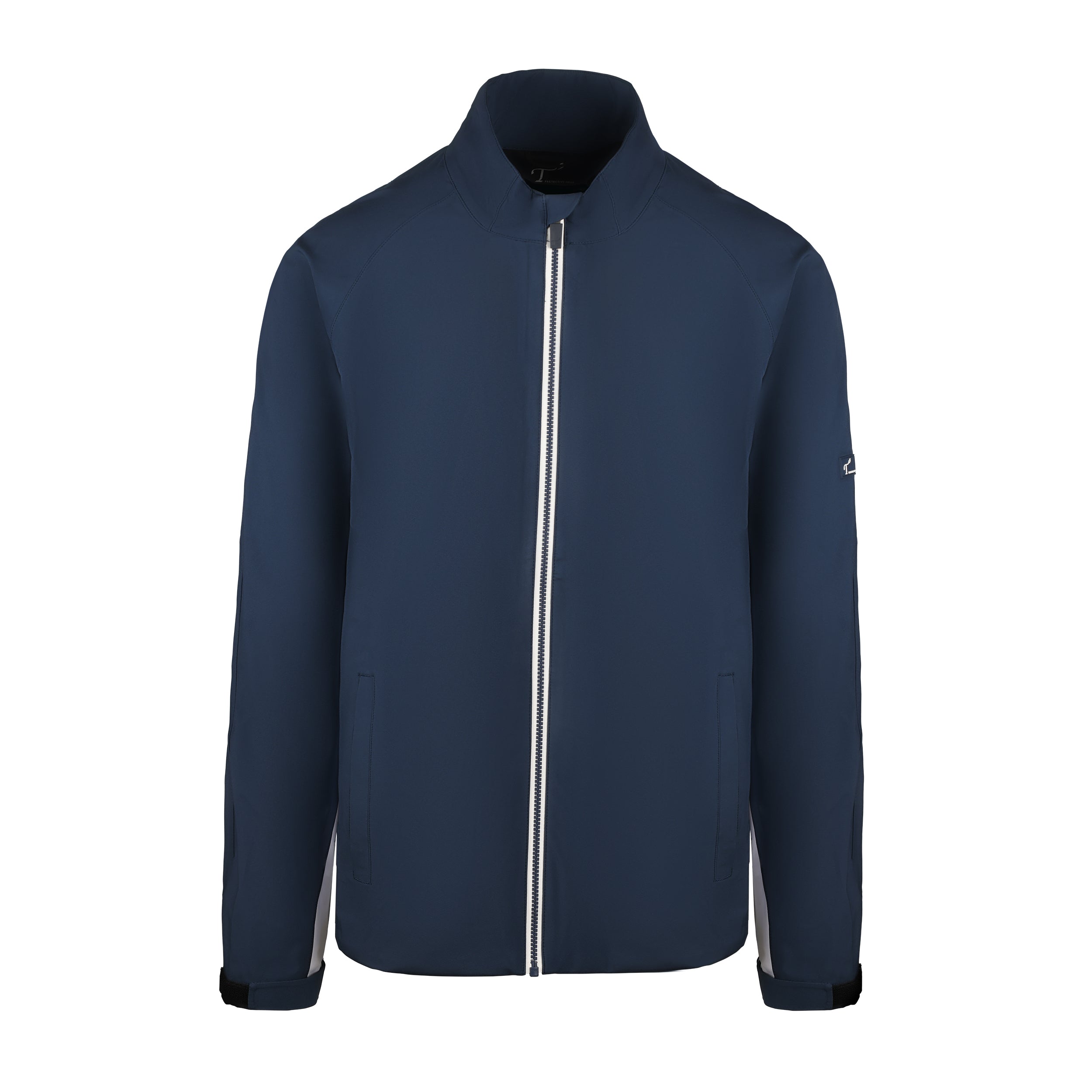 Men's 50 Denier, 180g Polyester Rain Jacket, Navy Front View