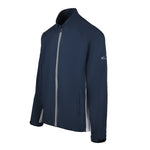 Men's 50 Denier, 180g Polyester Rain Jacket, Navy 45 Degree Left View