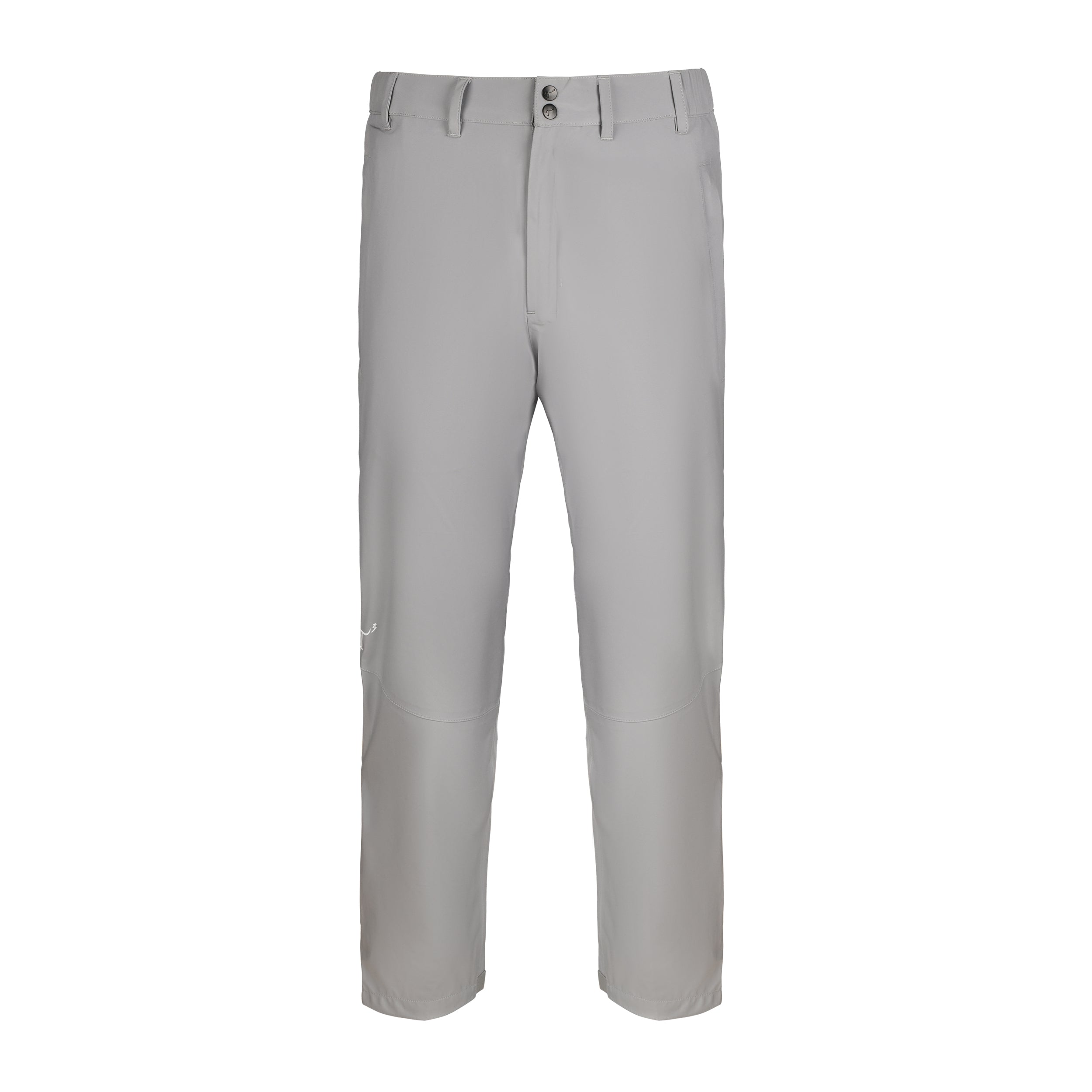 Men's 50 Denier, 180g Polyester Rain Pants, Gray, Front View