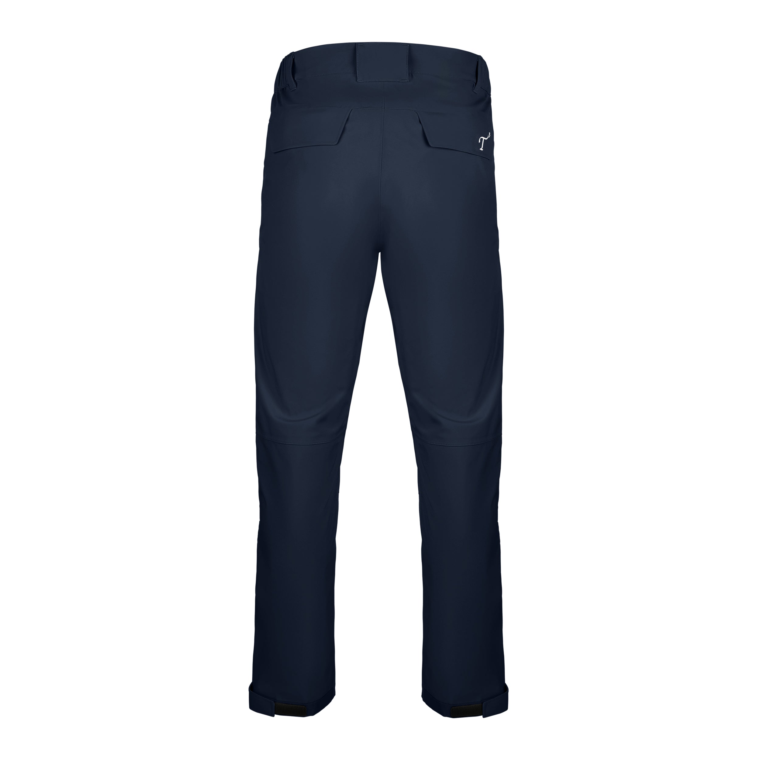 Men's 50 Denier, 180g Polyester Rain Pants, Navy, Back View